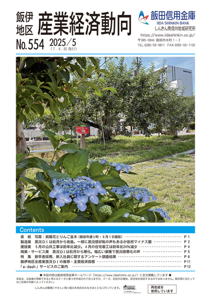 R7.6発行分 飯田信金 飯伊地区産業経済動向